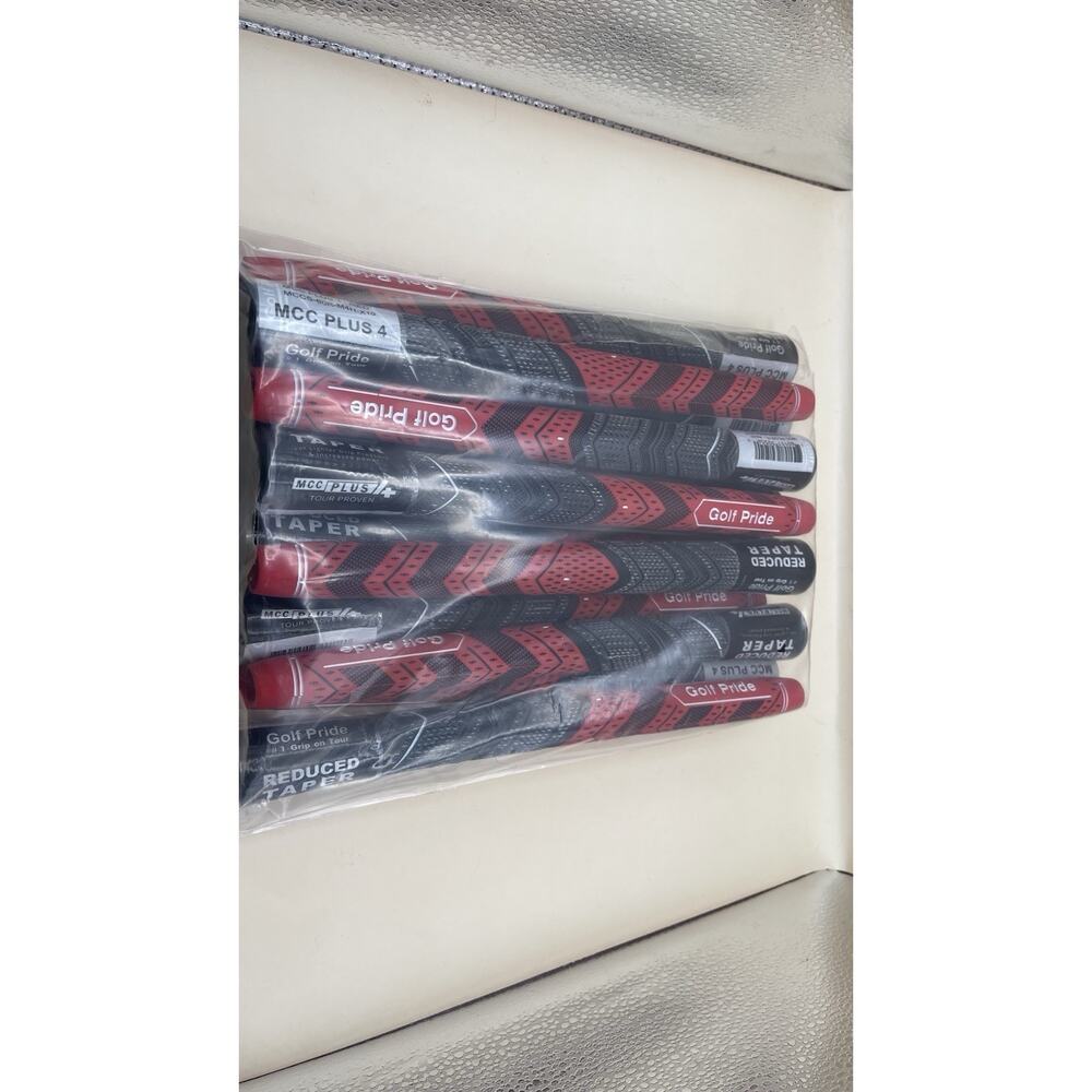 Golf Pride MCC Plus4 Red Midsize Golf Grips Set of 10 New Sealed